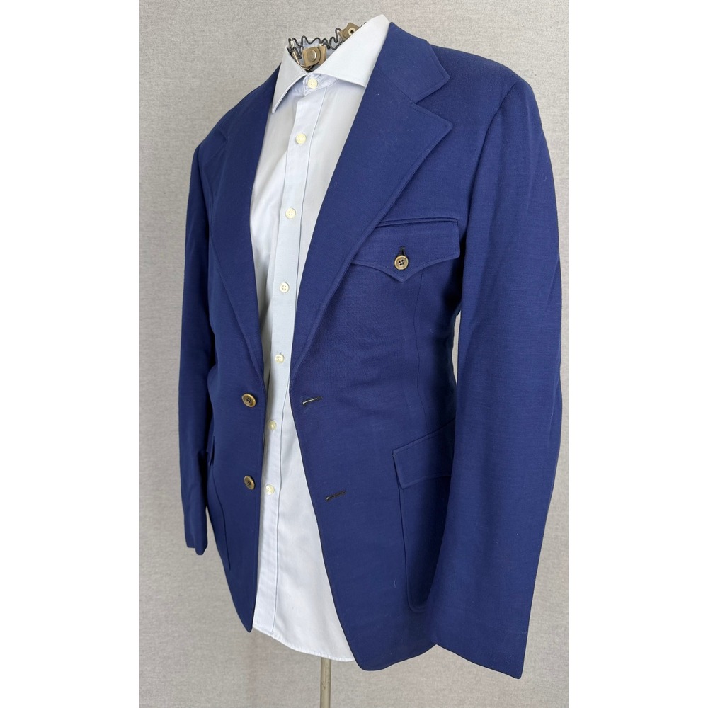 Vintage Bespoke Blue Norfolk Belted Sport‎ Coat Blazer 50s 60s True Vintage